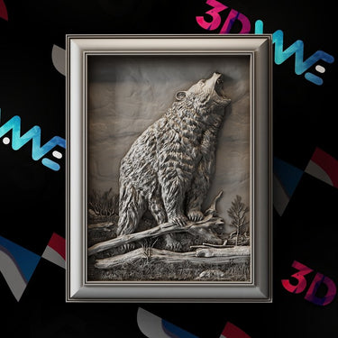 Roaring bear 3d stl - 3DWave.us